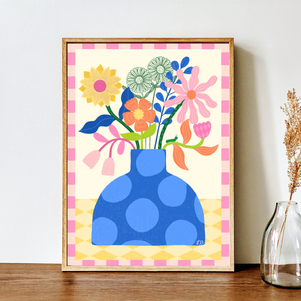 Winter Bloom Vase - Art Print