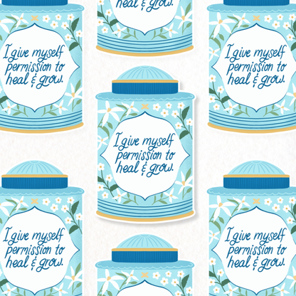 Tea Tin Affirmation Vinyl Sticker