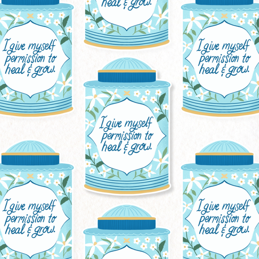 Tea Tin Affirmation Vinyl Sticker