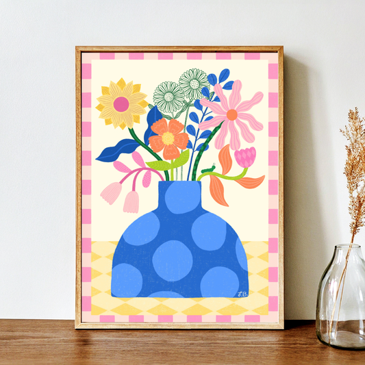 Winter Bloom Vase - Art Print