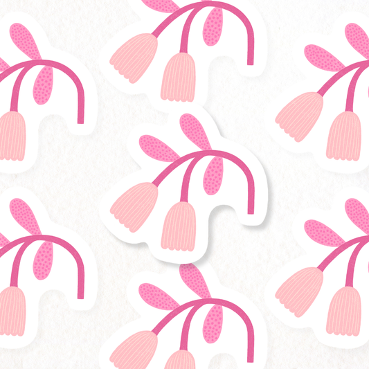 Pink Blooms Vinyl Sticker