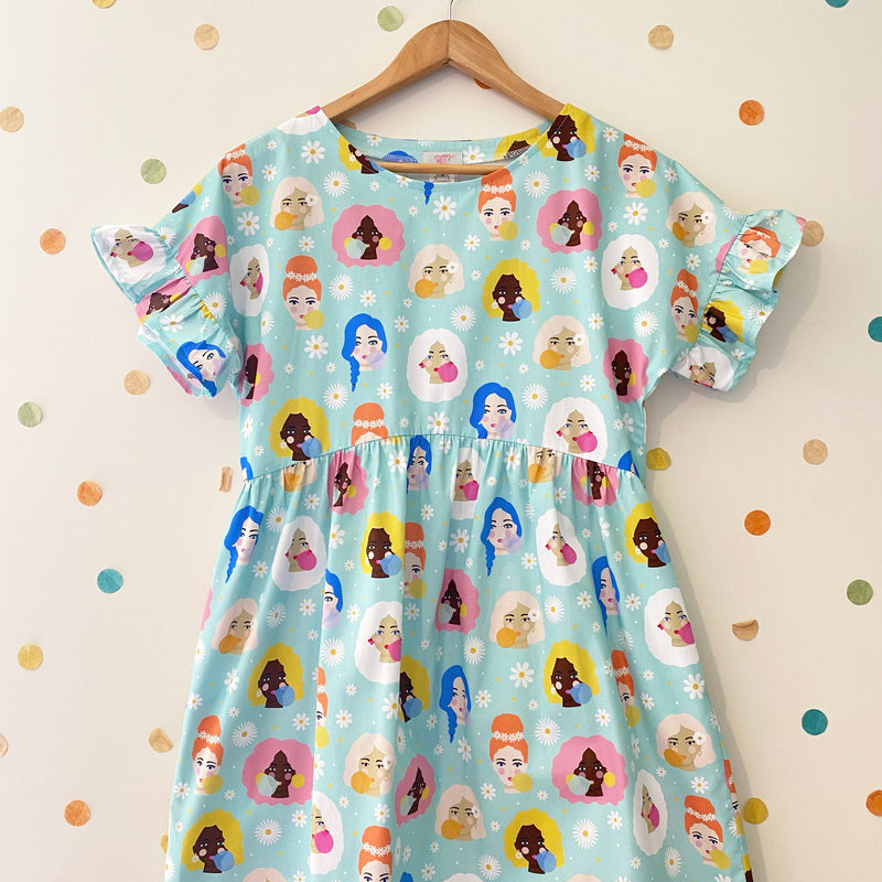 Womens Smock Dress fun print
